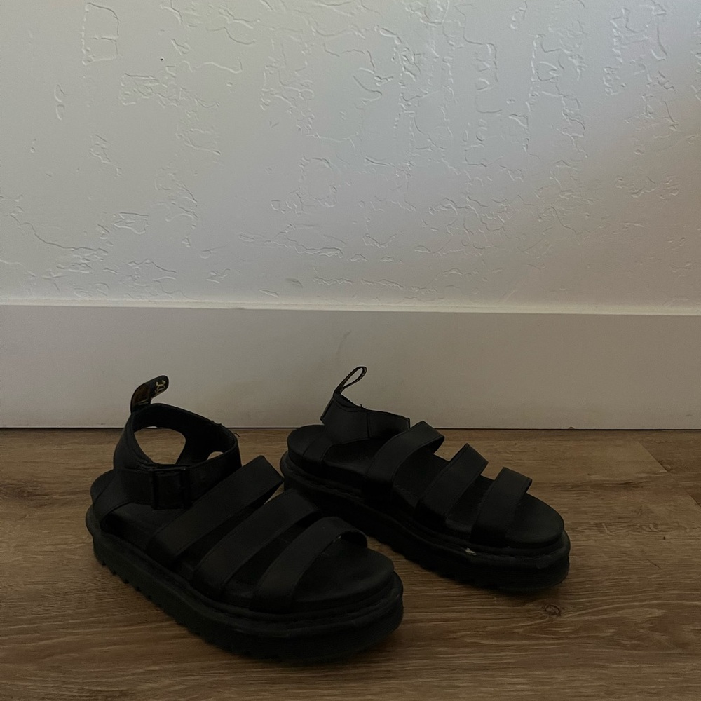 Dr. Martens Black Leather Sandals - Picture 3 of 5